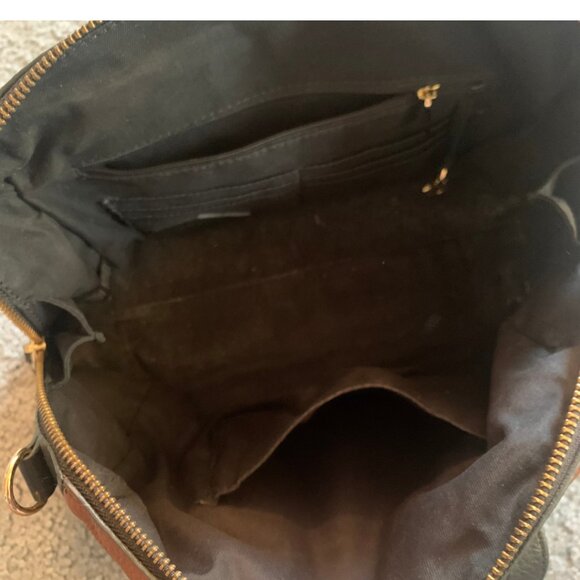 FOSSIL BROWN & BLACK SYDNEY SATCHEL - Picture 10 of 10